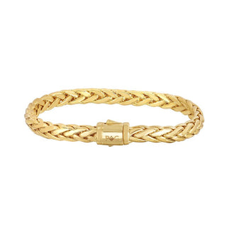 14K 7.5in Yellow Gold Polished Italian Cable Bracelet with Box Clasp