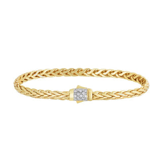 14K 7.5in Yellow Gold Polished Italian Cable Bracelet with Box Clasp