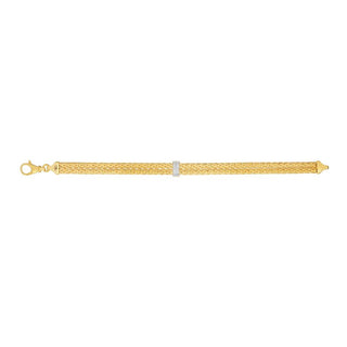 14K 7.5in Yellow Gold Polished Italian Cable Bracelet with Lobster Clasp