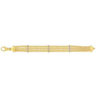 14K 7.5in Yellow Gold Polished Italian Cable Bracelet with Lobster Clasp