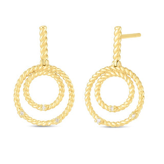 14K Diamond Cut/ Textured Earring with Push Back Clasp