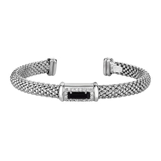 Sterling Silver Diamond Cut/ Textured Bangle