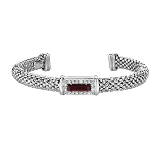 Sterling Silver Diamond Cut/ Textured Bangle