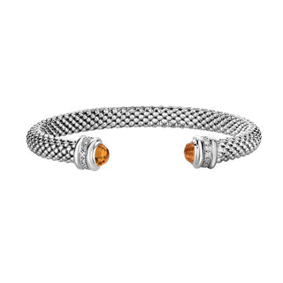 Sterling Silver Diamond Cut/ Textured Bangle