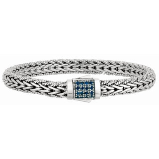 Sterling Silver 7.5in Diamond Cut/ Textured Bracelet with Box Clasp