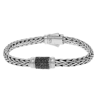 Sterling Silver 7.5in Diamond Cut/ Textured Bracelet with Box Clasp