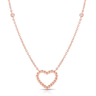 14K 18in Rose Gold Polished Popcorn Necklace with Lobster Clasp