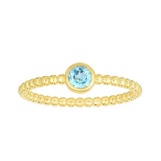 14K Yellow Gold Polished Popcorn Size-7 Ring