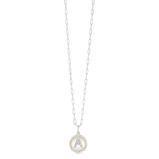 18K & Sterling Silver 20in Diamond Cut/ Textured Necklace with Pear Shaped Lobster Clasp