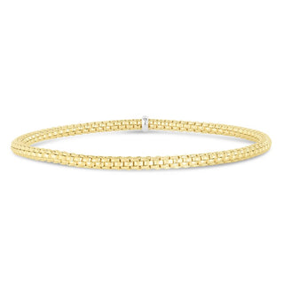 14K Two Tone Gold Polished Bangle