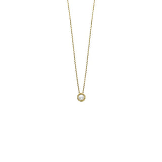 14K 18in Two-Tone Polished Italian Cable Necklace with Lobster Clasp